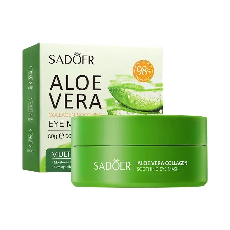Aloe Vera Collagen Eye Masks – Anti-Wrinkle & Hydrating, 60pcs Reduce dark circles & puffiness with collagen-rich aloe vera eye patches.
