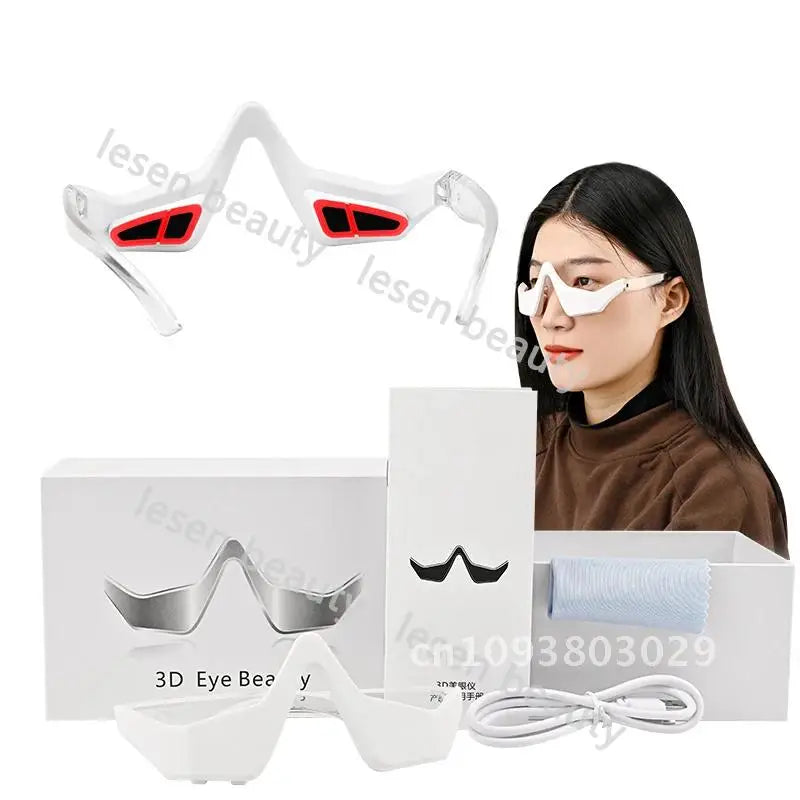 3D EMS Micro Current Mini Eye Beauty Device Red Light Massager Eye Anti Aging Eye Care Instrument Therapy Patches Device Under