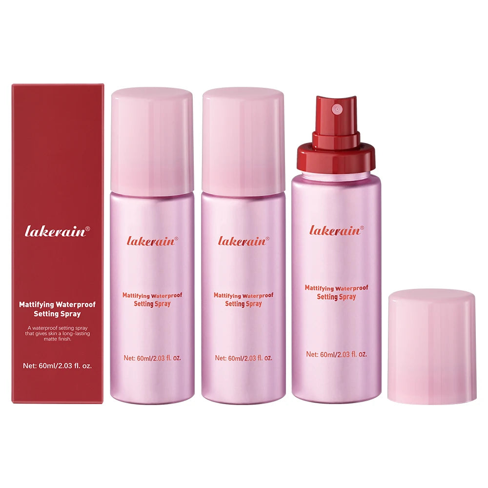 LAKERAIN Mattifying Waterproof Setting Spray – Long-Lasting Oil Control Makeup Fixer, Controls oil, prevents shine & keeps makeup flawless all day on every skin type.