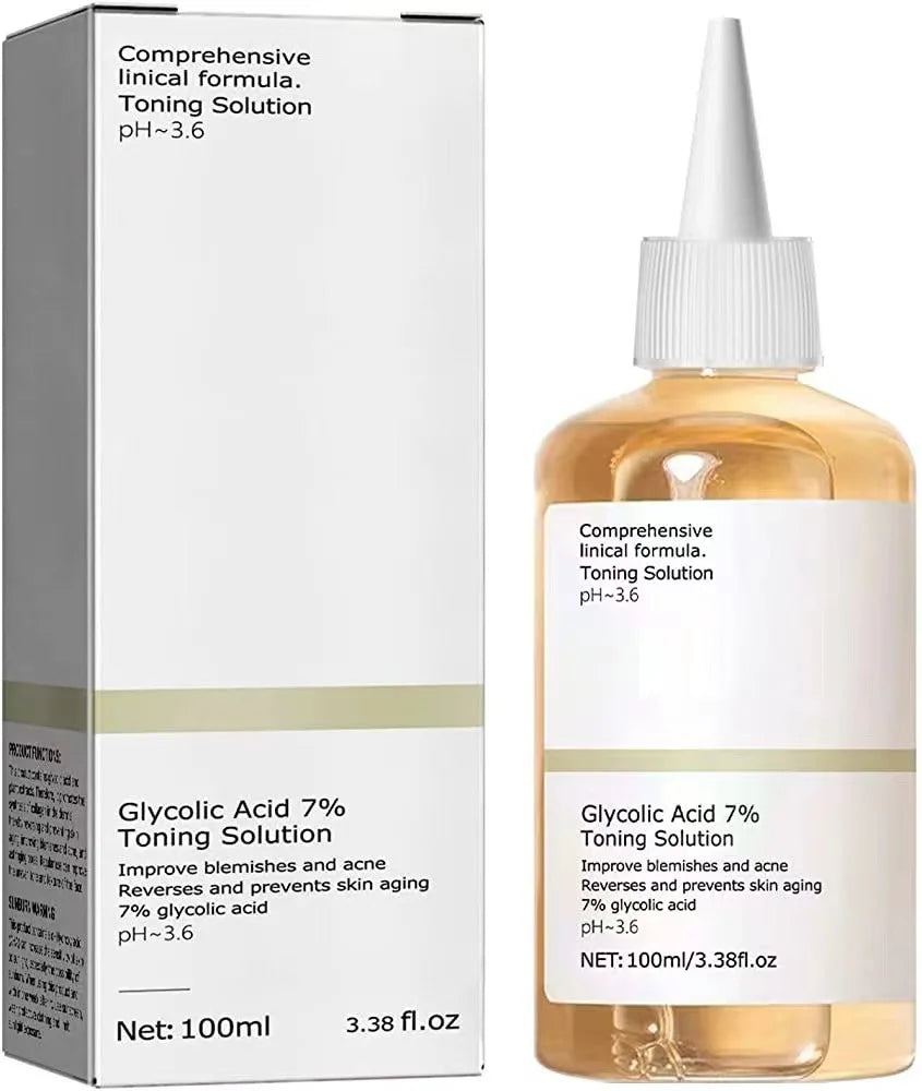 Glycolic Acid 7% Toner – Acne Control & Skin Renewal, Smooths, hydrates & brightens for youthful, glowing skin.