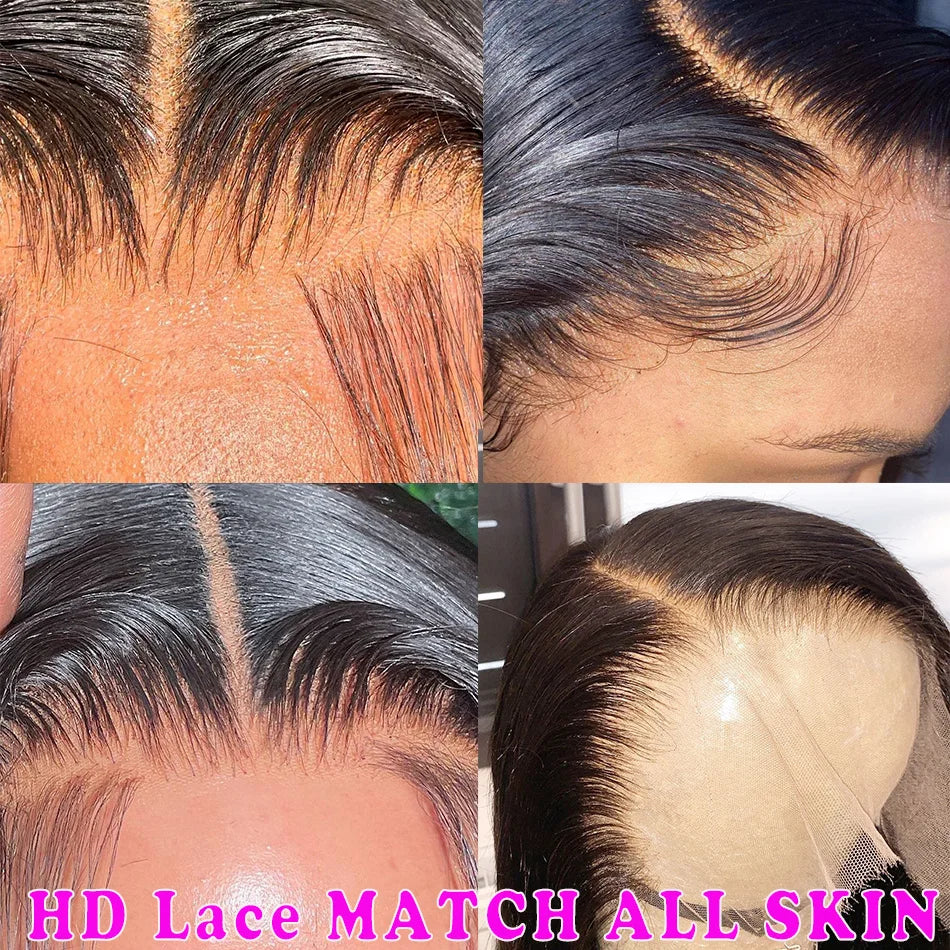 Deep Curly Invisiable HD Full Lace Frontal Only Baby Hair PrePlucked 5x5 6x6 HD Lace Closure Melt Skins Virgin Raw Human Hair