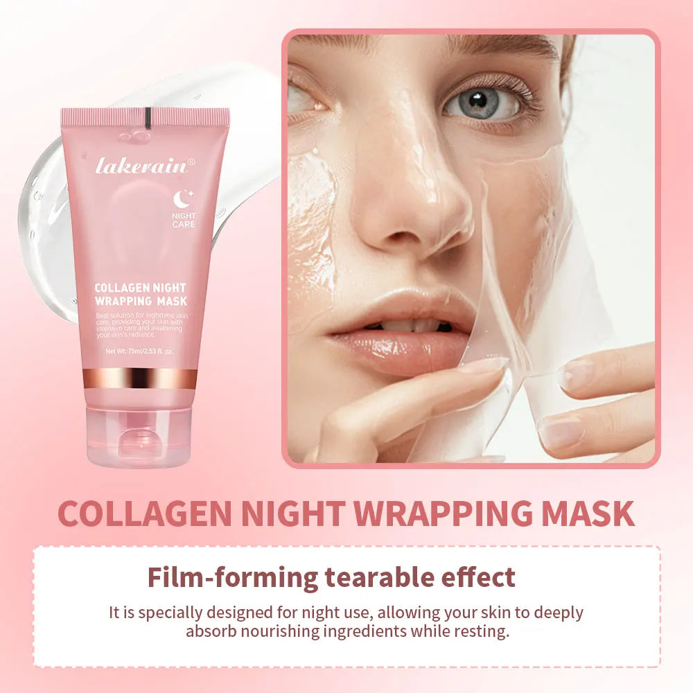LAKERAIN Night Collagen Mask – Hydration & Firming, hydrates deeply & reduces dullness, Wake up to radiant skin.