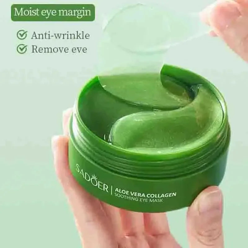 Aloe Vera Collagen Eye Masks – Anti-Wrinkle & Hydrating, 60pcs Reduce dark circles & puffiness with collagen-rich aloe vera eye patches.