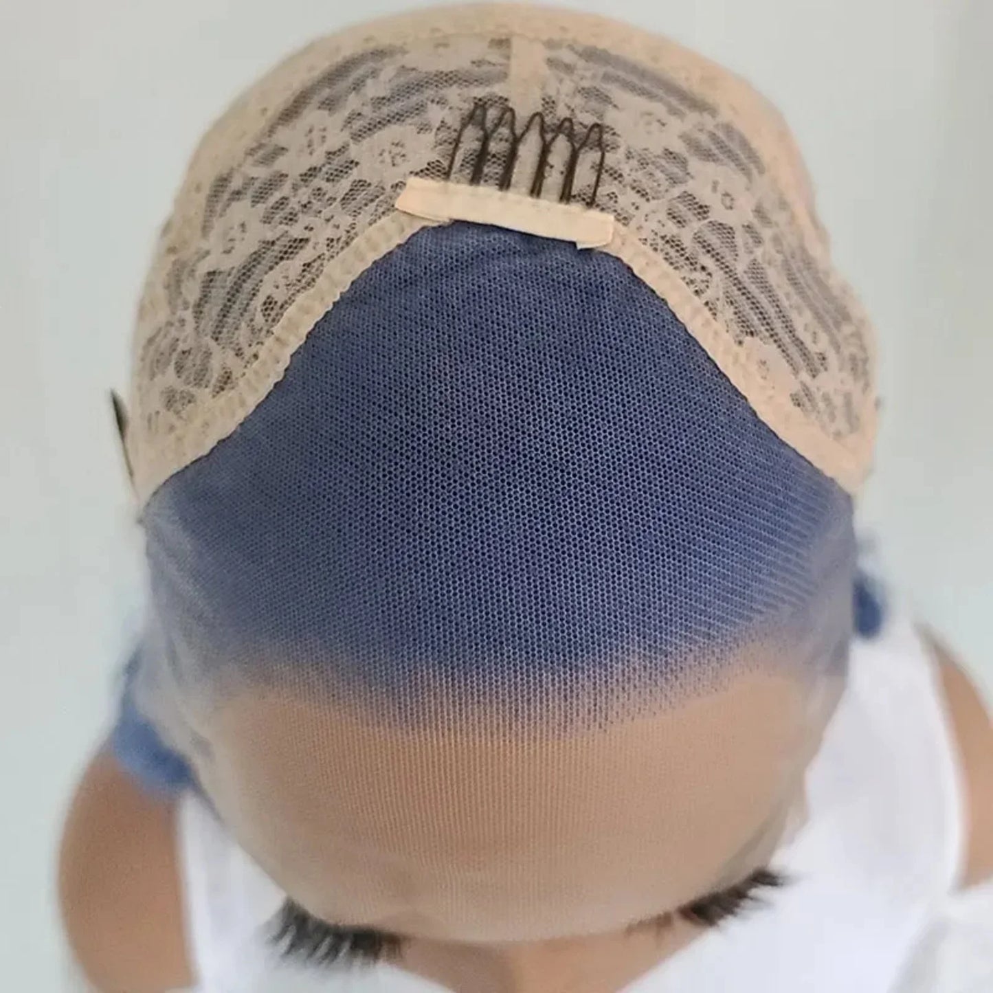 Dark Blue Wig Deep Wave Synthetic Hair Long Curly Lace Front Wig Natural Wavy Colored 13X4 Lace Frontal Wigs for Women Party