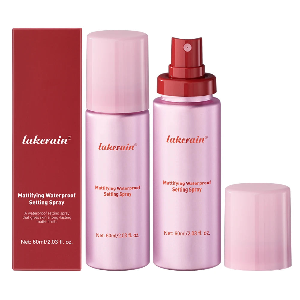 LAKERAIN Mattifying Waterproof Setting Spray – Long-Lasting Oil Control Makeup Fixer, Controls oil, prevents shine & keeps makeup flawless all day on every skin type.