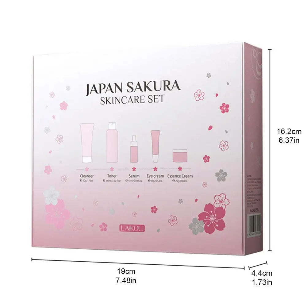 Sakura Skin Care Set – Complete Hydrating & Brightening Kit: : toner, serum, cream & more. Hydration, glow & anti-aging in one elegant gift box.